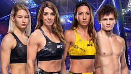 Бойцы ММА и участники турнира UFC в Лас-Вегасе 11 / 12 января 2025 года Виктория Дудакова, Маккензи Дерн, Аманда Рибас, Роман Копылов