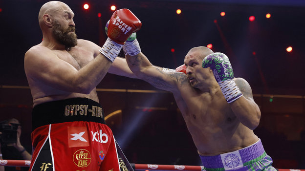 Тайсон Фьюри и Александр Усик. Боксеры Тайсон Фьюри и Александр Усик. 22 декабря 2024 года