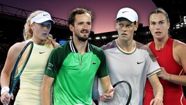 Теннисисты, фавориты и чемпионы Australian Open Мирра Андреева, Даниил Медведев, Янник Синнер и Арина Соболенко