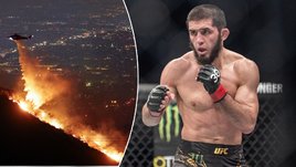 Пожар в Лос-Анджелесе и боец ММА Ислам Махачев