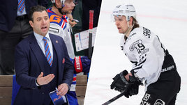 Главный тренер СКА Роман Ротенберг и нападающий «Трактора» Максим Шабанов