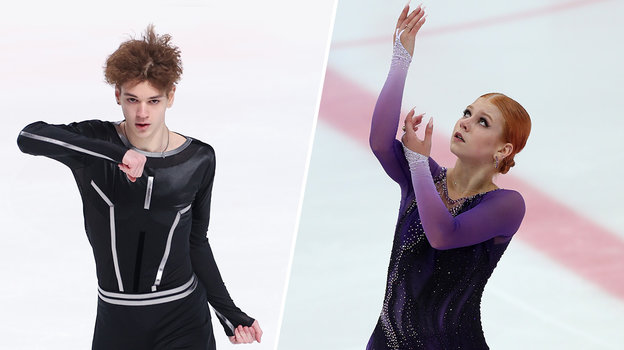 Фигуристы Владислав Дикиджи и Александра Трусова.