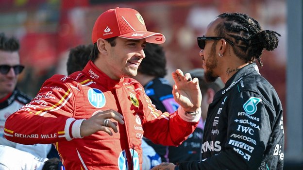 Шарль Леклер и Льюис Хэмилтон.