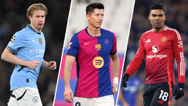 Футболисты Кевин Де Брейне, Роберт Левандовски и Каземиро