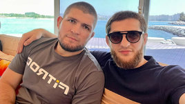 Бойцы ММА Хабиб Нурмагомедов и Тагир Уланбеков