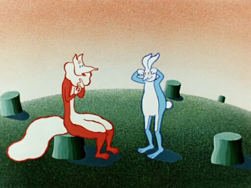 Кадр из мультфильма «Как лиса зайца догоняла», реж. Анатолий Солин/ Союзмультфильм