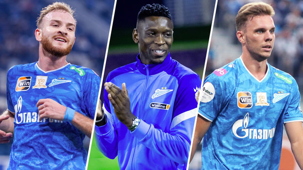 Футболисты «Зенита» Лусиано Гонду, Луис Энрике и Максим Глушенков