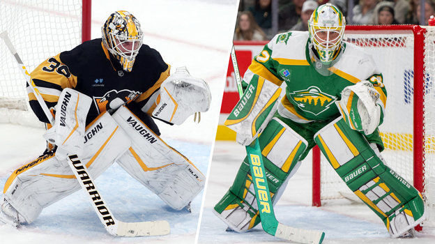 Хоккейные вратари Алекс Неделькович и Филип Густавссон