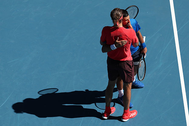 Александр Зверев и Новак Джокович. Теннисисты Александр Зверев и Новак Джокович.