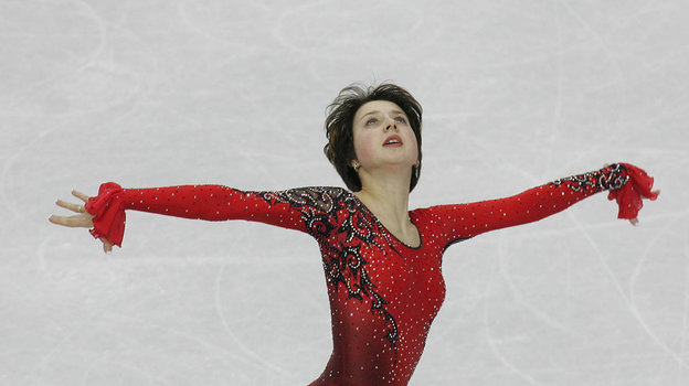 Ирина Слуцкая в 2006 году. Фигуристка Ирина Слуцкая. 2006 год.
