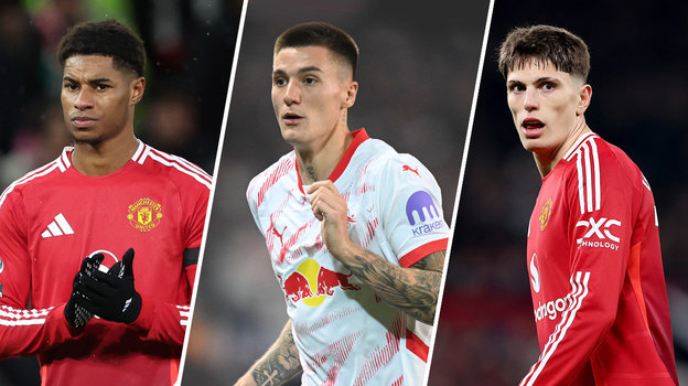 Футболисты Маркус Рэшфорд, Беньямин Шешко и Алехандро Гарначо.