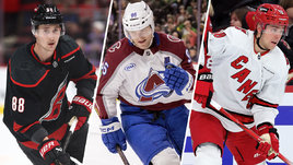 Хоккеисты Мартин Нечас, Микко Рантанен и Джек Друри