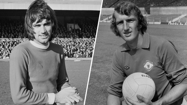Бывшие футболисты «Манчестер Юнайтед» Джордж Бест и Алекс Степни