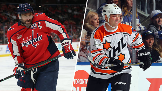 Хоккеисты Александр Овечкин и Эрик Линдрос.