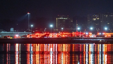 Место крушения пассажирского самолета в Вашингтоне.