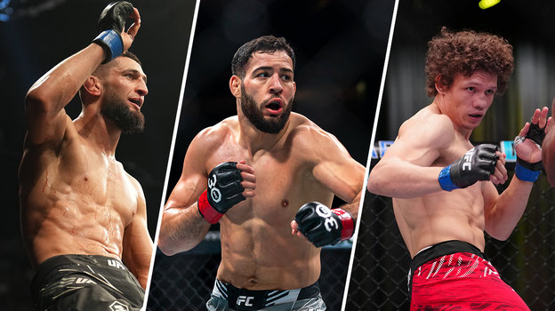 Бойцы UFC Хамзат Чимаев, Насрудин Имавов и Роман Копылов.
