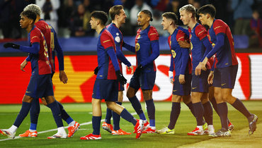 Игроки «Барселоны».