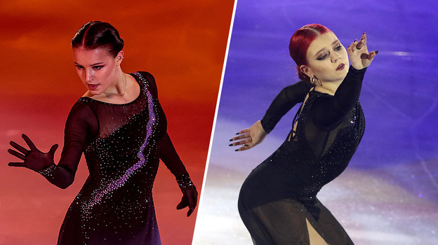 Фигуристки Анна Щербакова и Александра Трусова.