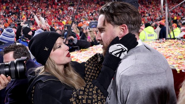 Тейлор Свифт и Трэвис Келси Супербоул 2025. Тейлор Свифт и Трэвис Келси.