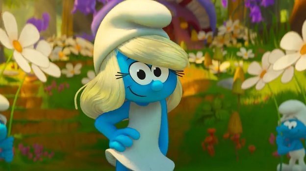 Кадр из фильма «Смурфики в кино», реж. Крис Миллер, Мэтт Лэндон / Nickelodeon Animation Studios, Nickelodeon Movies, Paramount Animation