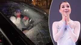 «Всю ночь не спала от такого потрясения». Неизвестный разбил лобовое стекло машины фигуристки Нугумановой