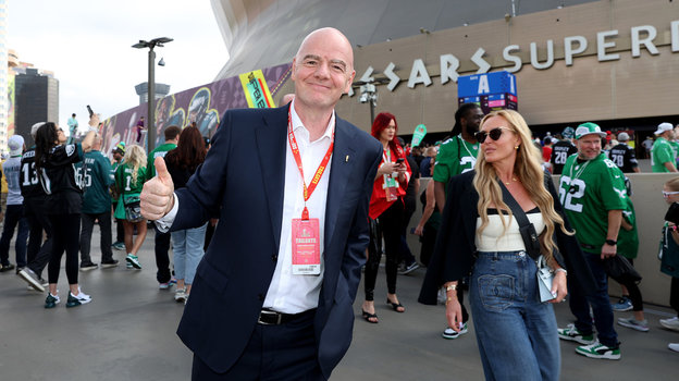 Президент ФИФА Джанни Инфантино на Супербоуле-2025