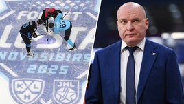 Хоккеисты Александр Кадейкин и Наиль Якупов в Матче Звезд-2025 в Новосибирске, главный тренер «Металлурга» Андрей Разин