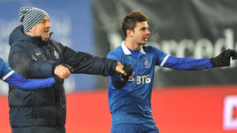 Станислав Черчесов и Артур Юсупов. 07 декабря 2014. Футбол. Химки. Стадион «Арена Химки». Чемпионат России. Премьер-лига. 17 тур. «Динамо"(Москва) — «Амкар"(Пермь) — 5:0