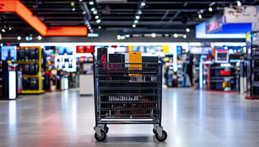 Тележка с электроникой.