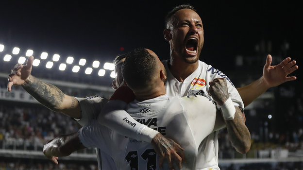 Нападающий бразильского клуба «Сантос» Неймар.