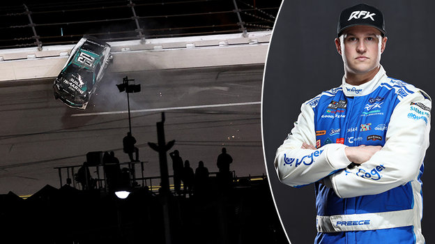 Пилот Райан Прис попал в жуткую аварию во время гонки «Дайтона 500»..