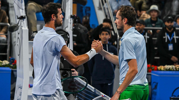 Карен Хачанов и Даниил Медведев. Теннисисты Карен Хачанов и Даниил Медведев