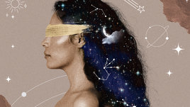Портрет женщины в стиле астрологии