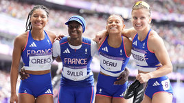 Легкоатлетки Соункамба Силла, Шана Гребо, Алексе До и Амандин Броссье на Олимпиаде-2024