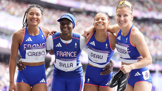 Легкоатлетки Соункамба Силла, Шана Гребо, Алексе До и Амандин Броссье на Олимпиаде-2024