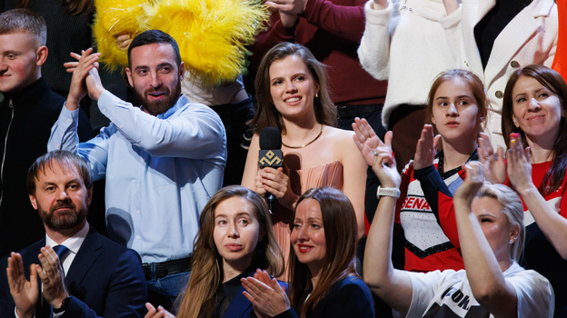 Ника Здорик на съемках шоу «Богатырские игры». Ника Здорик на съемках шоу «Богатырские игры».