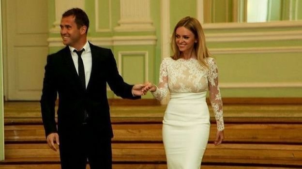 Александр Кержаков и Милана Тюльпанова.