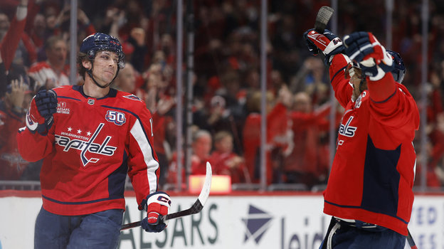 Дилан Строум и Александр Овечкин.