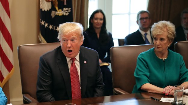 Дональд Трамп и Линда Макмахон.