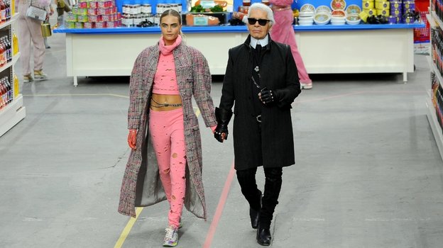 Карл Лагерфельд и Кара Делевинь. Карл Лагерфельд и Кара Делевинь