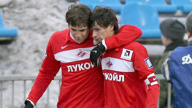 Артем Дзюба и Егор Титов. Бывшие футболисты «Спартака» Артем Дзюба и Егор Титов. 2007 год
