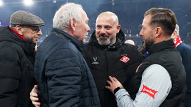 Журналист Леонид Трахтенберг, ветеран «Спартака» Олег Романцев, главный тренер  «Спартака» Деян Станкович и тренер Вадим Романов