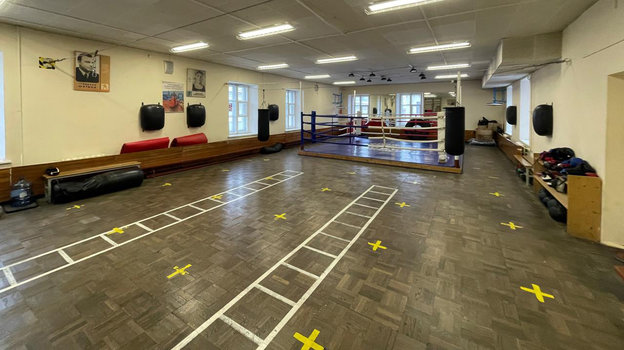 Зал бокса на третьем этаже Нового дома Кабинета. Зал бокса на третьем этаже Нового дома Кабинета