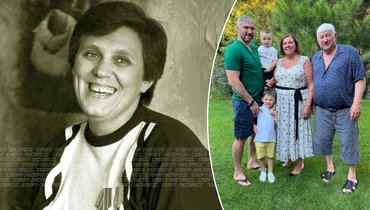 Татьяна Овечкина с сыном Александром, мужем Михаилом и внуками Сергеем и Ильей