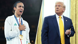 Боксерша Иман Хелиф и президент США Дональд Трамп