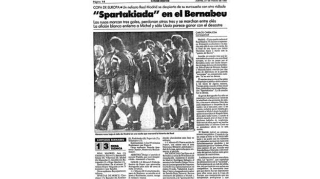 Первая полоса El Mundo Deportivo от 21 марта 1991 года.