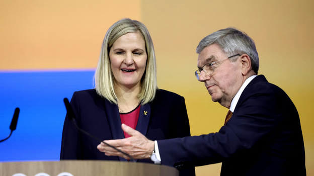 Кирсти Ковентри и Томас Бах.