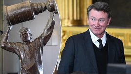 Легендарный хоккеист Уэйн Гретцки и памятник в его честь