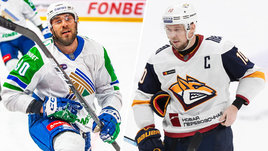 Хоккеисты Джош Ливо и Сергей Мозякин