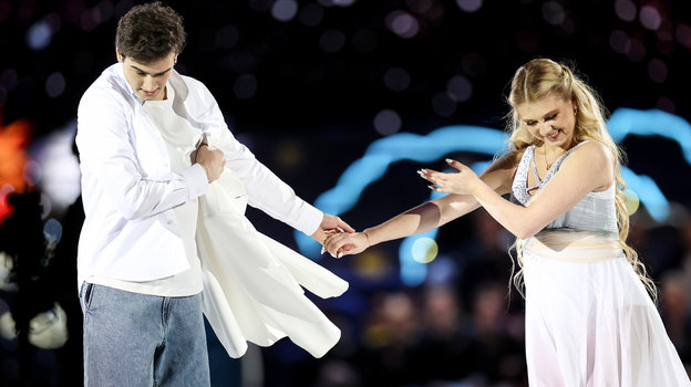 Макар Игнатов и Александра Трусова. Фигуристы Макар Игнатов и Александра Трусова